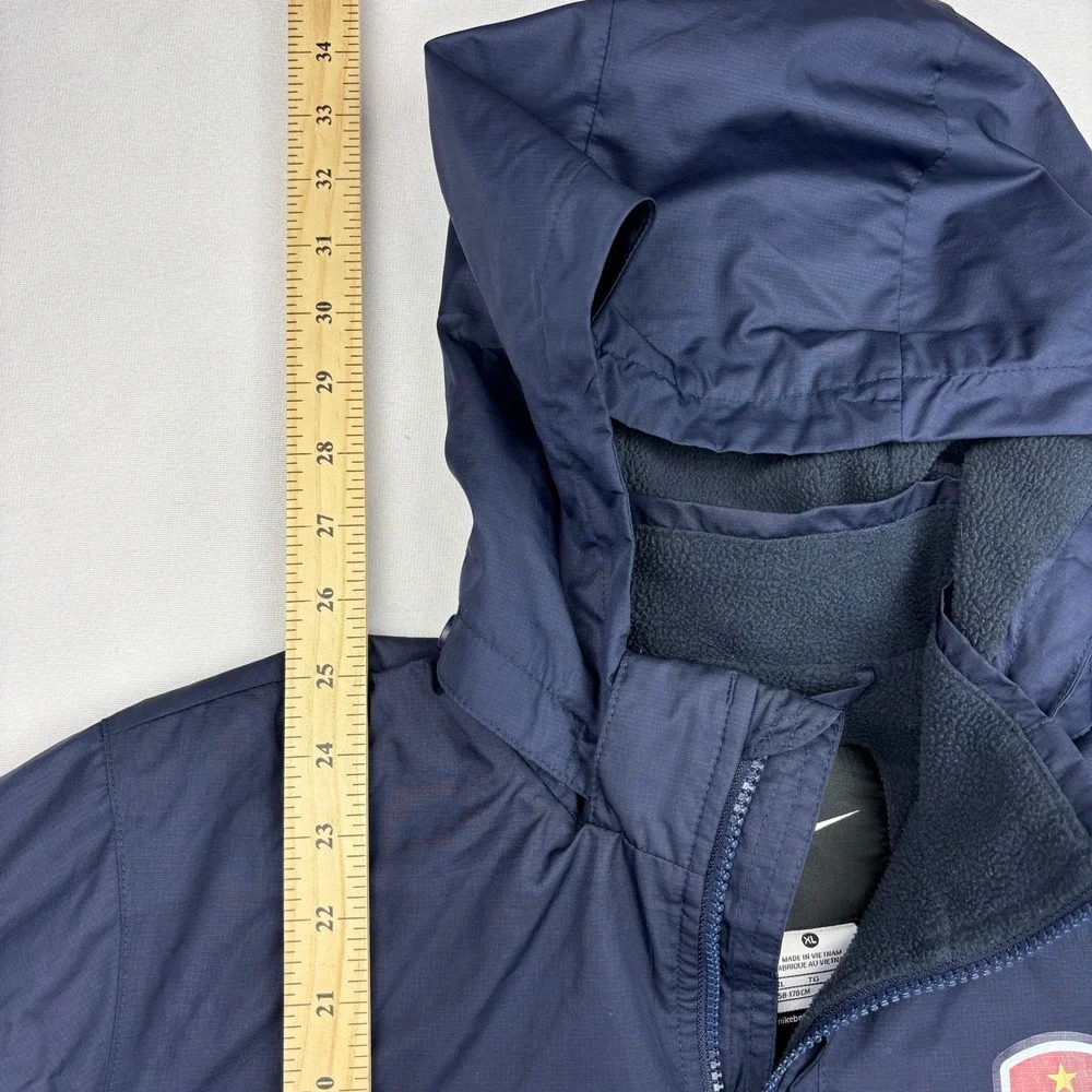 Nike Storm-FIT Jacket Boys XL Navy Fleece Lined Hooded ISL Futbol 645905-451